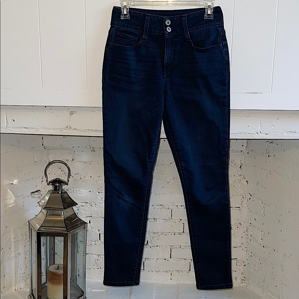 Hi-Waist Dark Wash Skinny Jeans